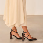MIM Tacón Cerrado LACE CHOCOLATE VELVET