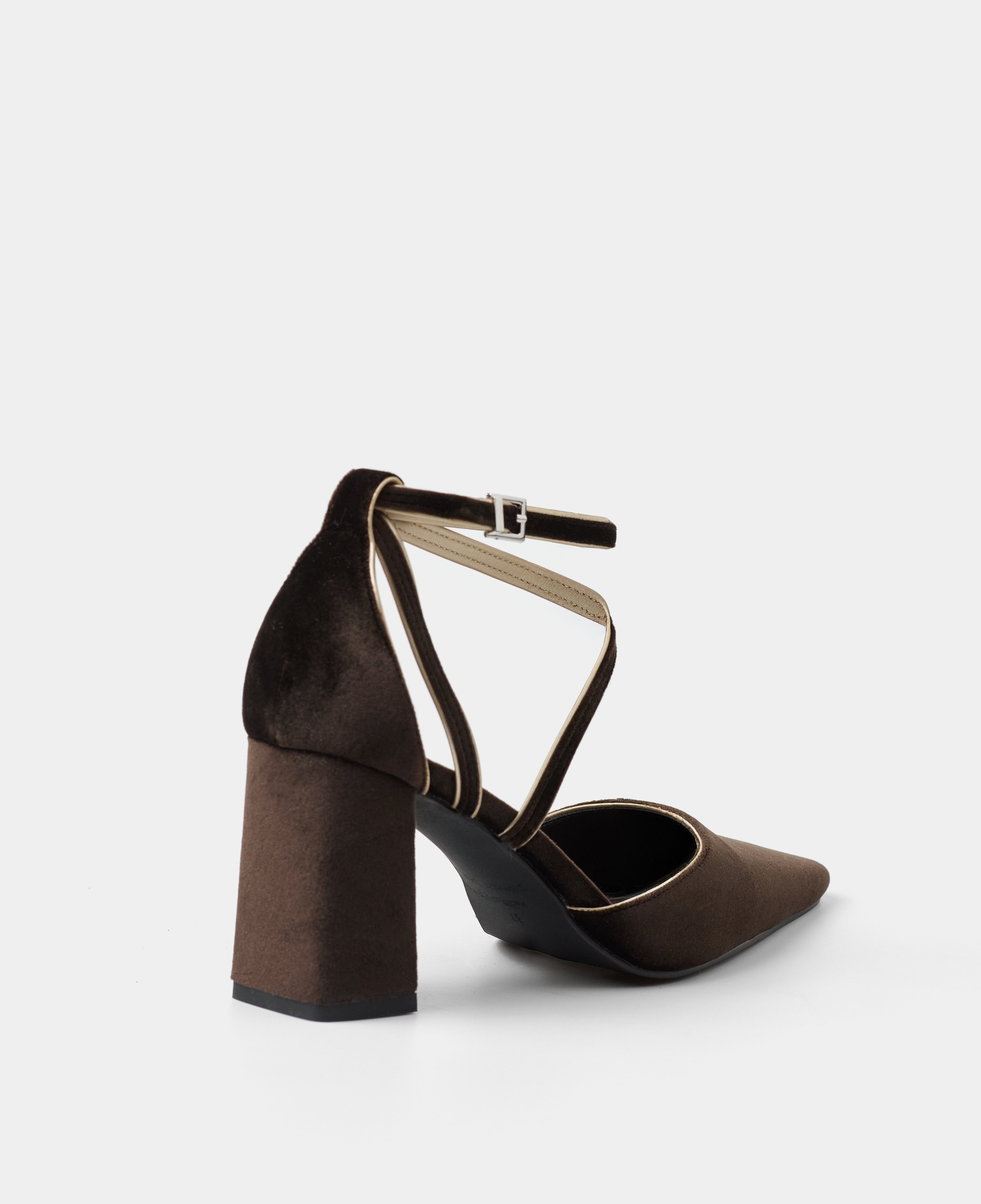 MIM Tacón Cerrado LACE CHOCOLATE VELVET