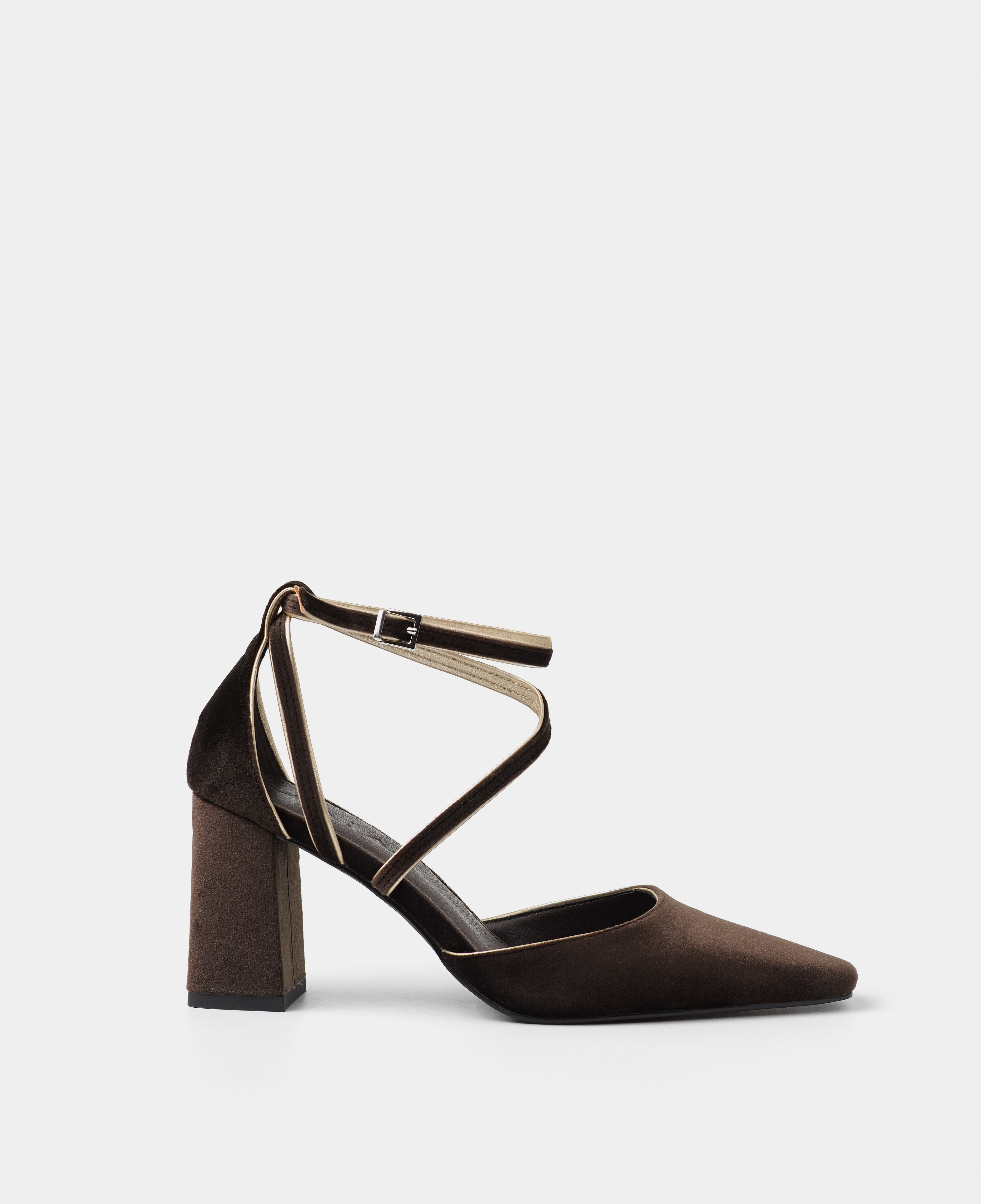 MIM Tacón Cerrado LACE CHOCOLATE VELVET