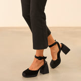 MIM Tacón Cerrado SURI NEGRO VELVET