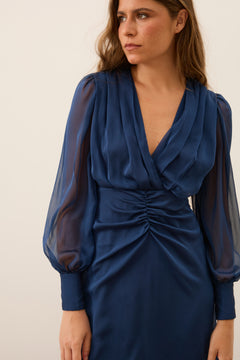 MIM Vestido VESTIDO HEM AZUL MARINO