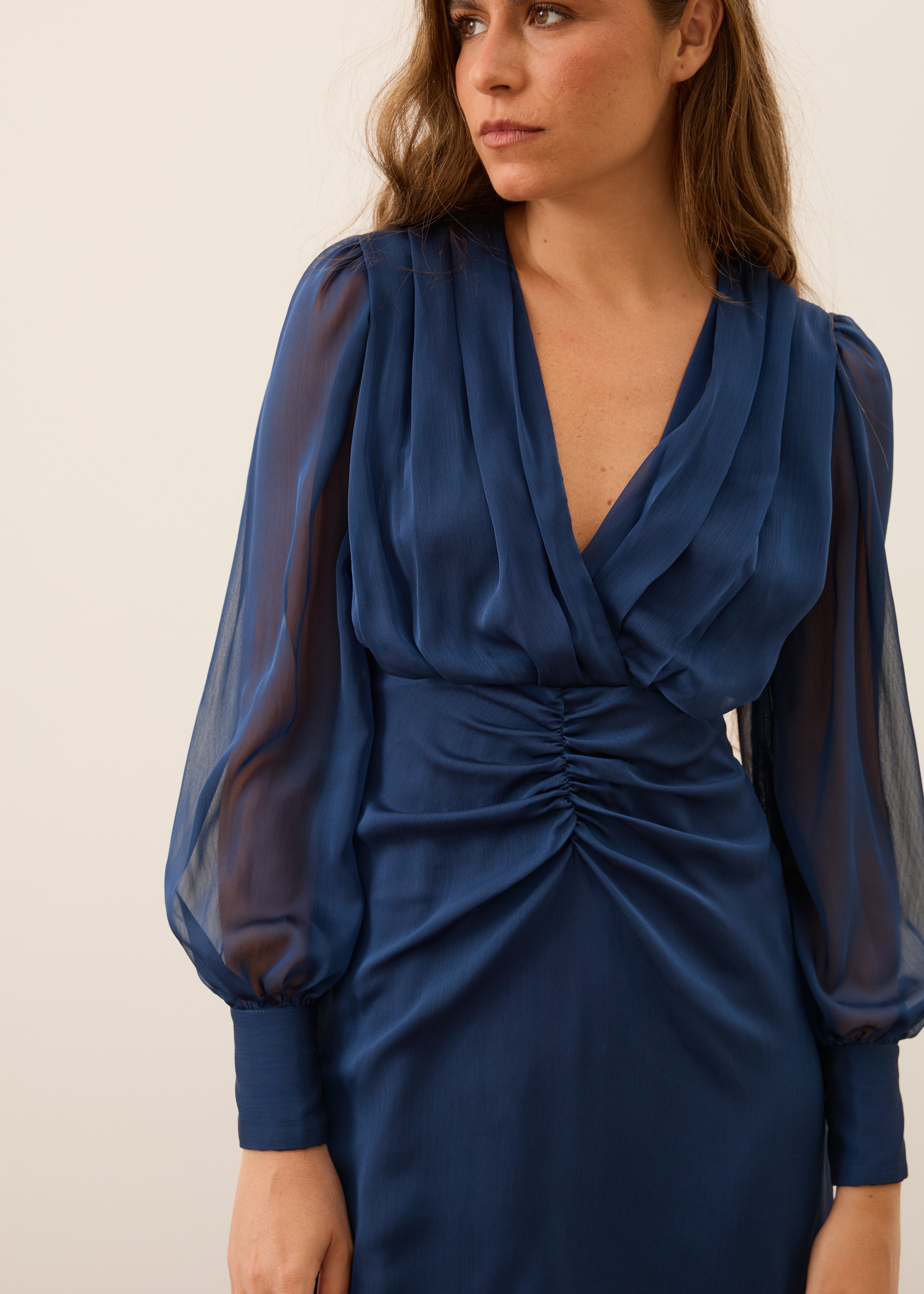 MIM Vestido VESTIDO HEM AZUL MARINO