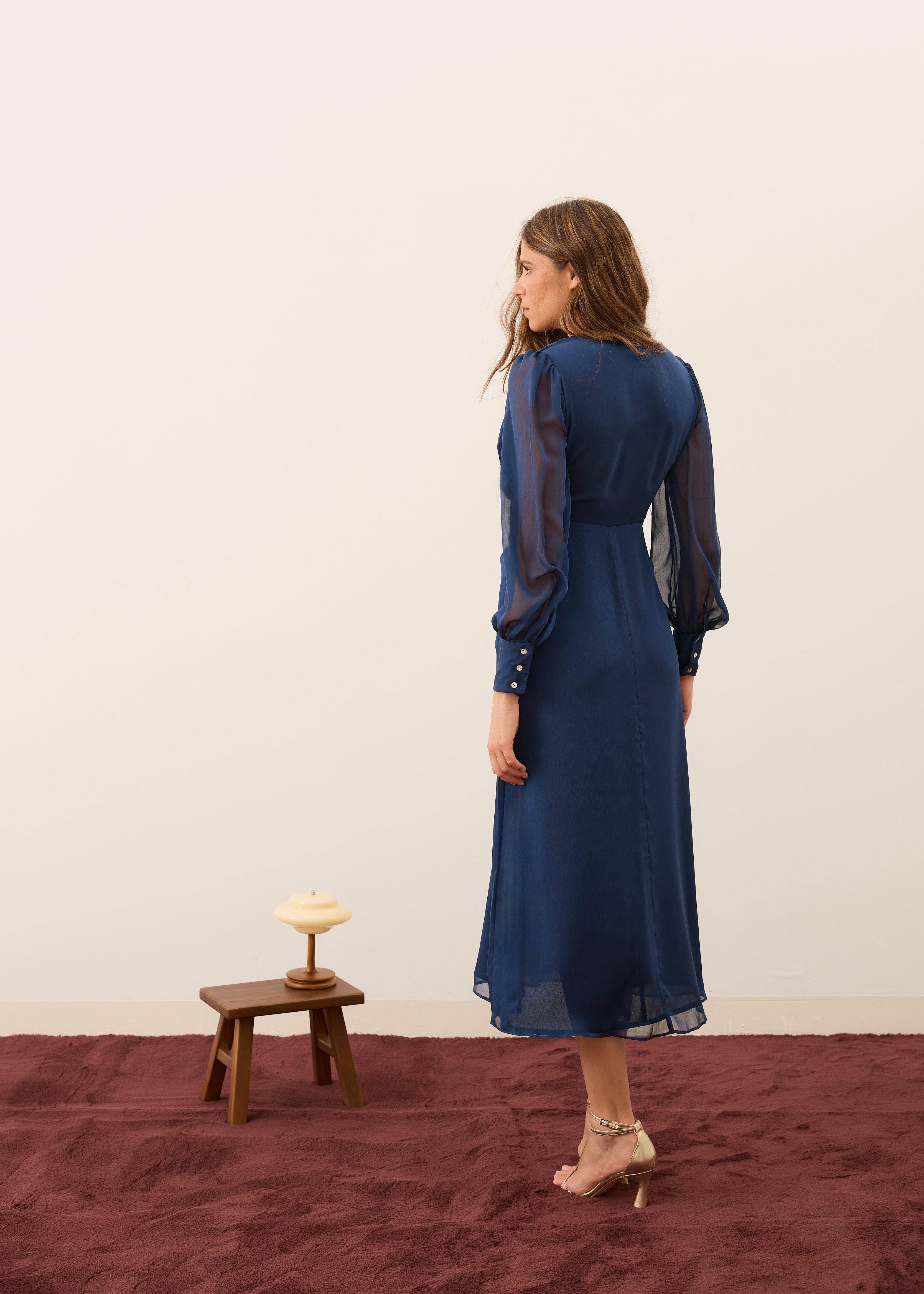 MIM Vestido VESTIDO HEM AZUL MARINO