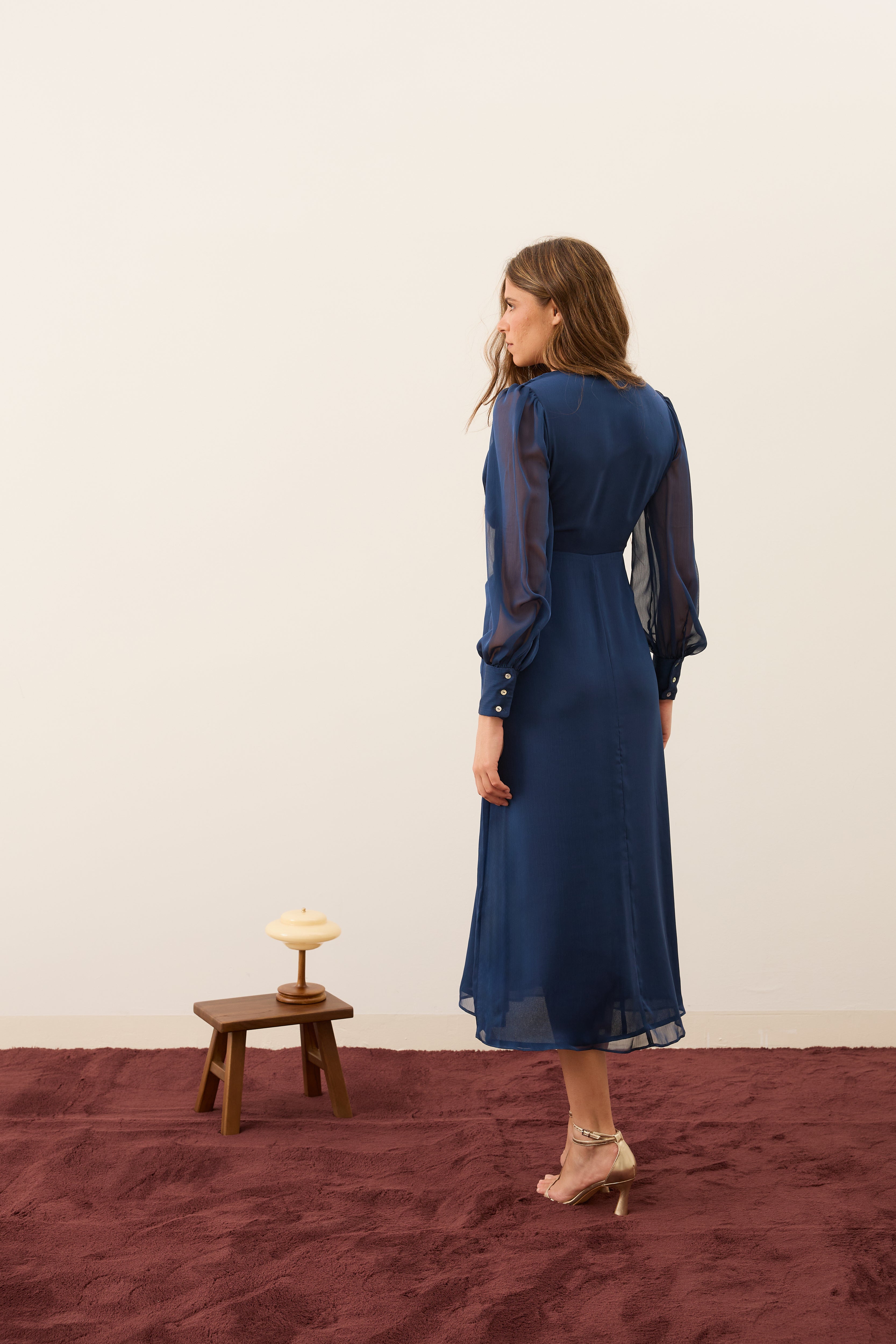 MIM Vestido VESTIDO HEM AZUL MARINO