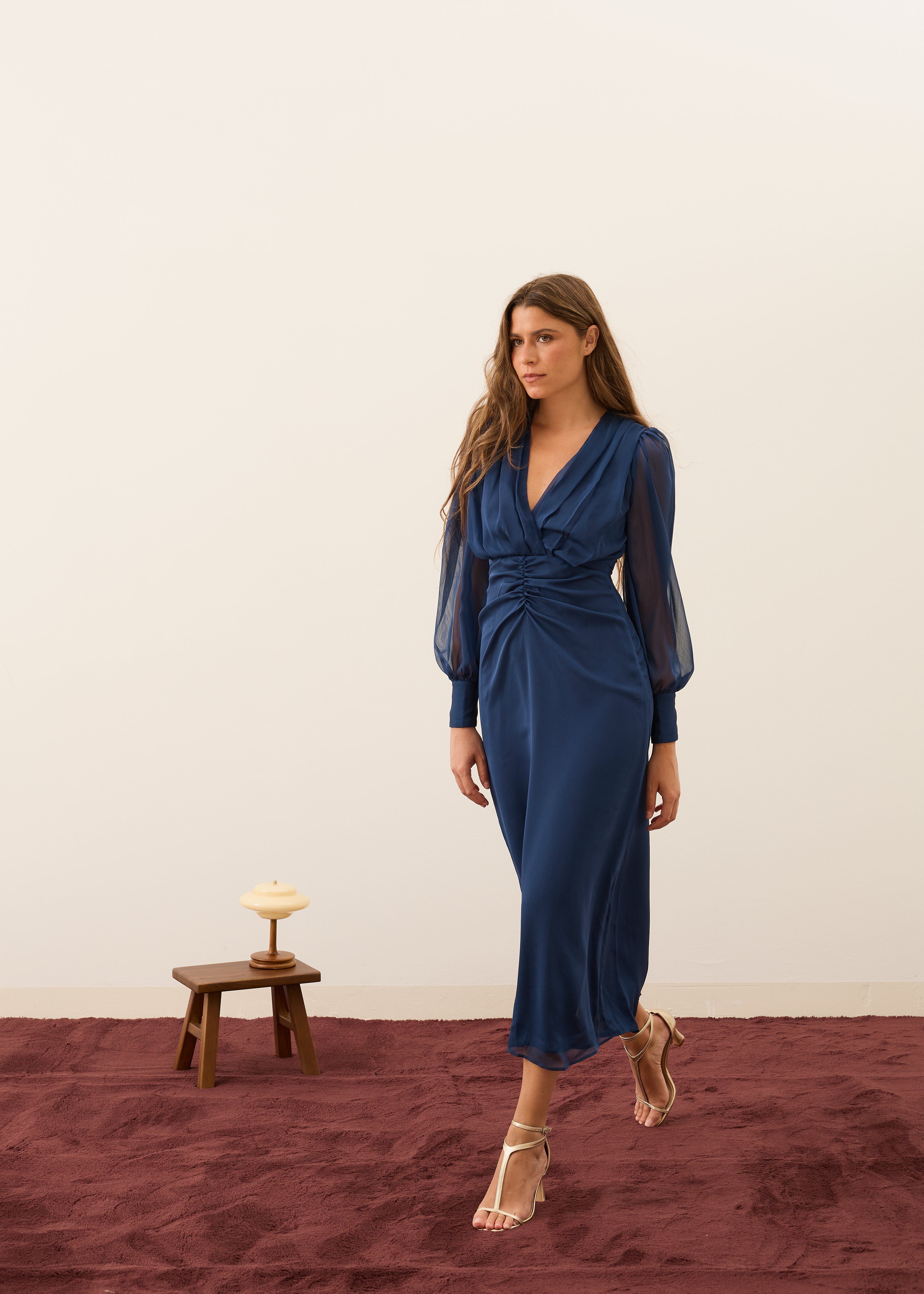 MIM Vestido VESTIDO HEM AZUL MARINO