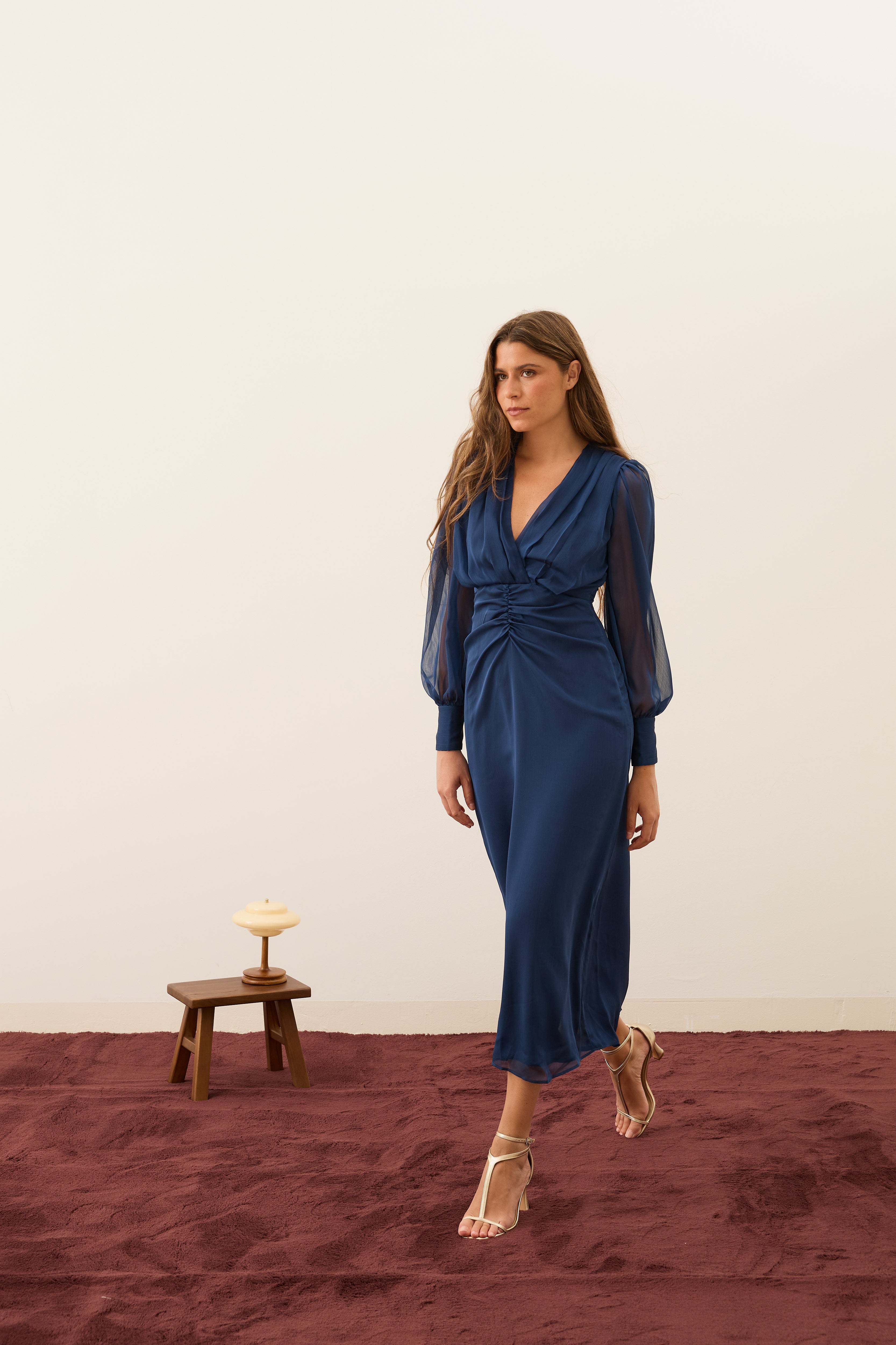 MIM Vestido VESTIDO HEM AZUL MARINO