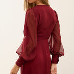 MIM Vestido VESTIDO HEM BURDEOS