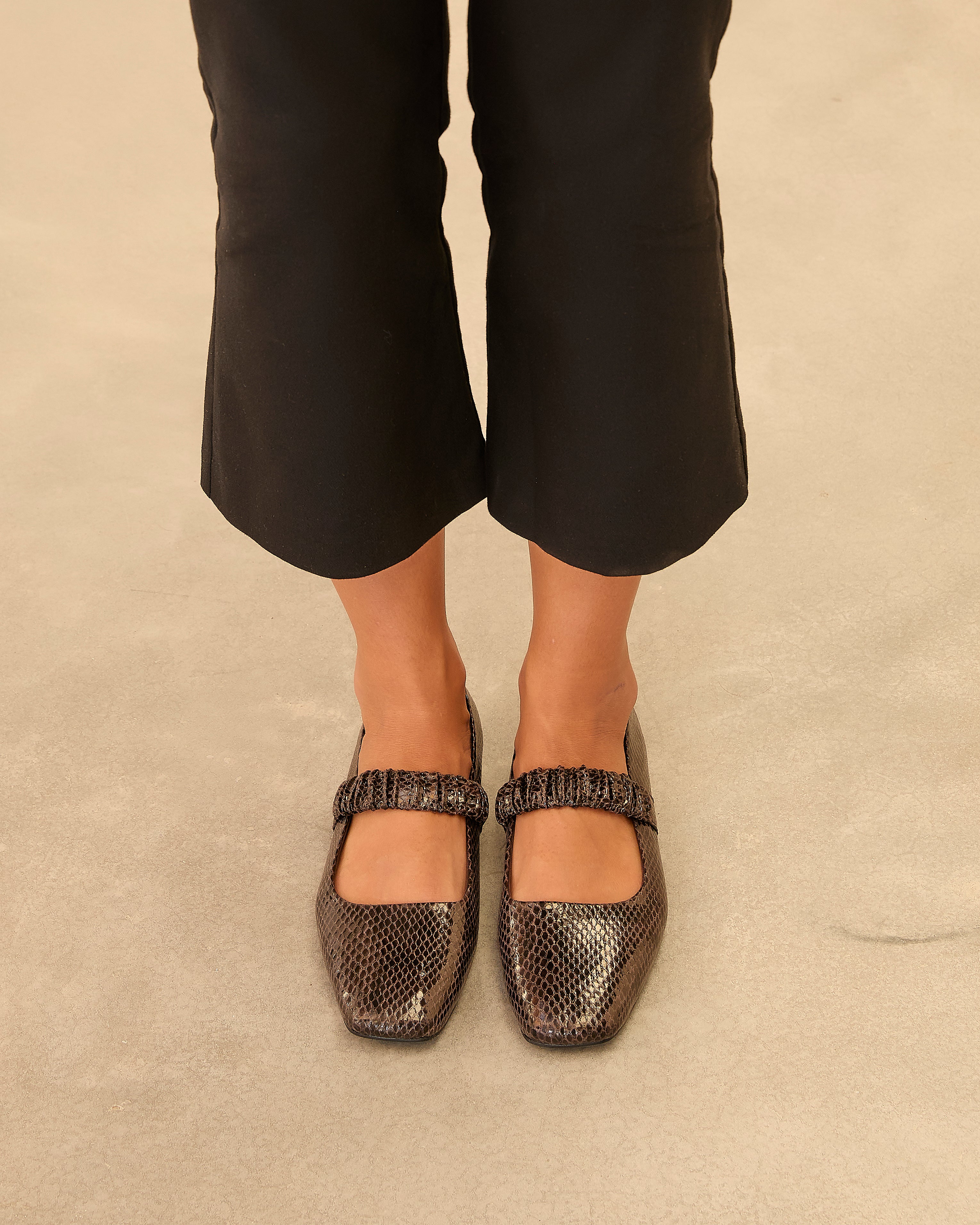 MIM Zapato Plano DEVI CHOCOLATE SNAKE