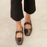 MIM Zapato Plano DEVI CHOCOLATE SNAKE