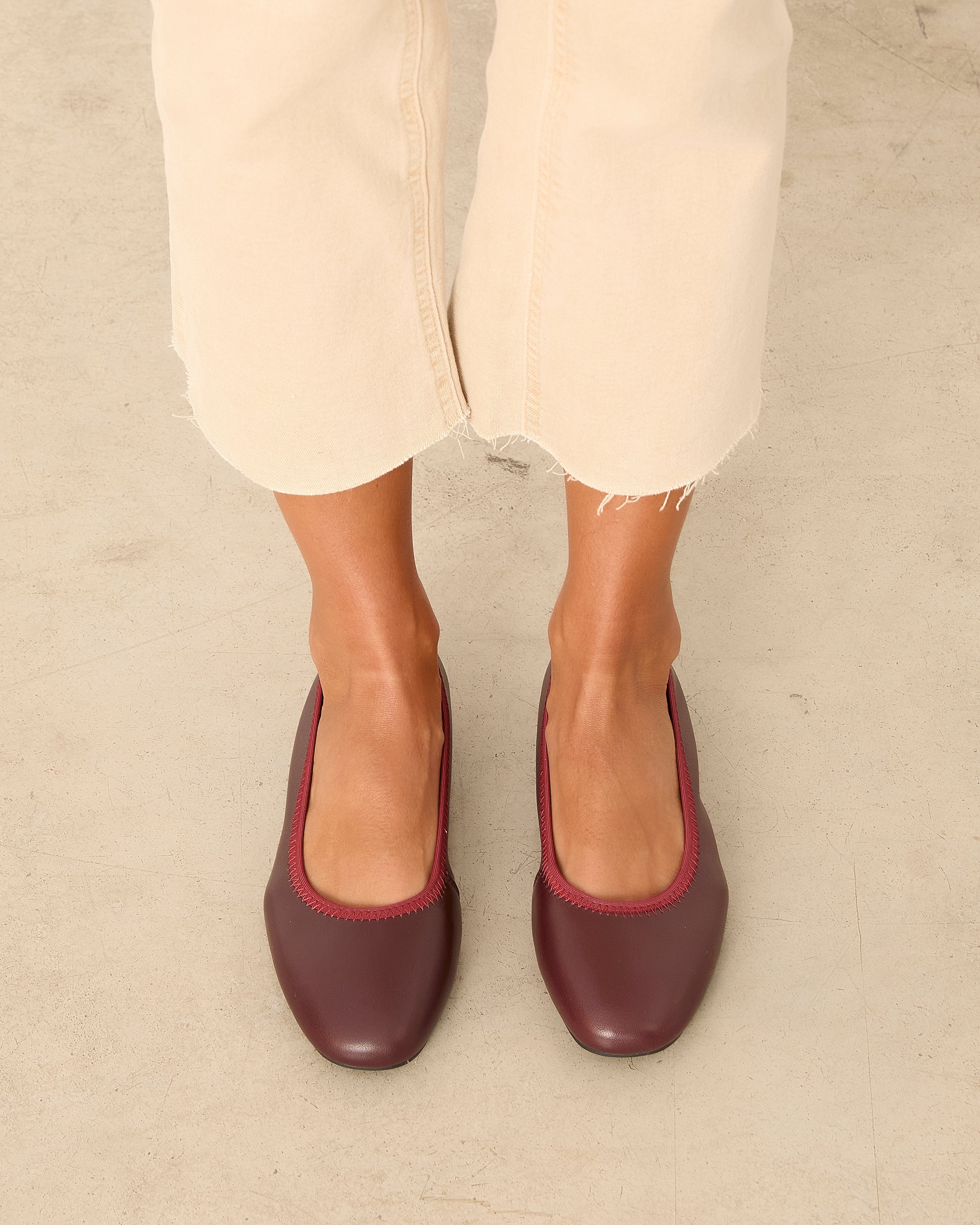 MIM Zapato Plano FINE BURDEOS