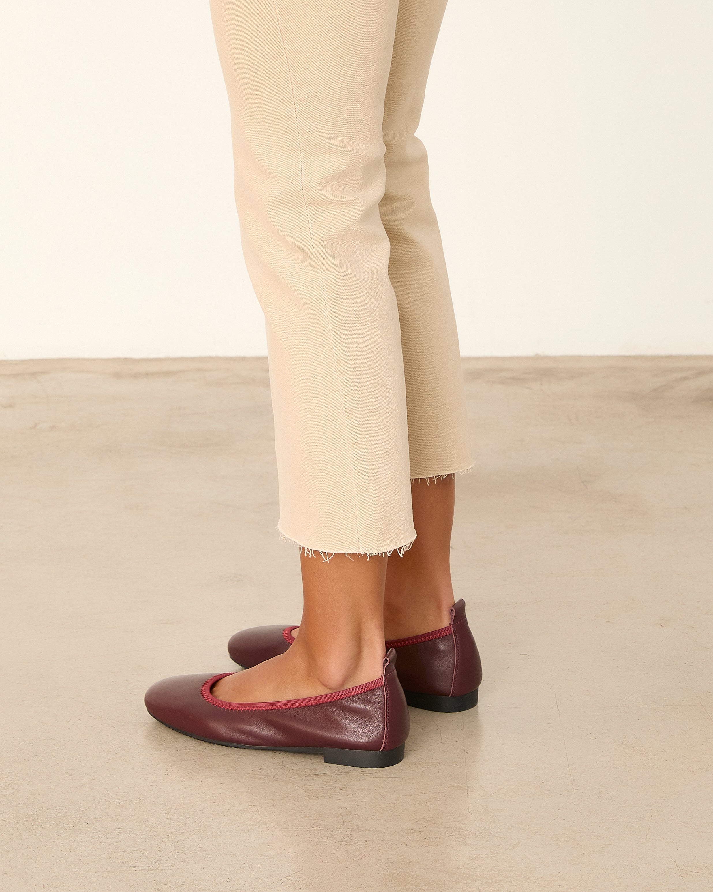 MIM Zapato Plano FINE BURDEOS