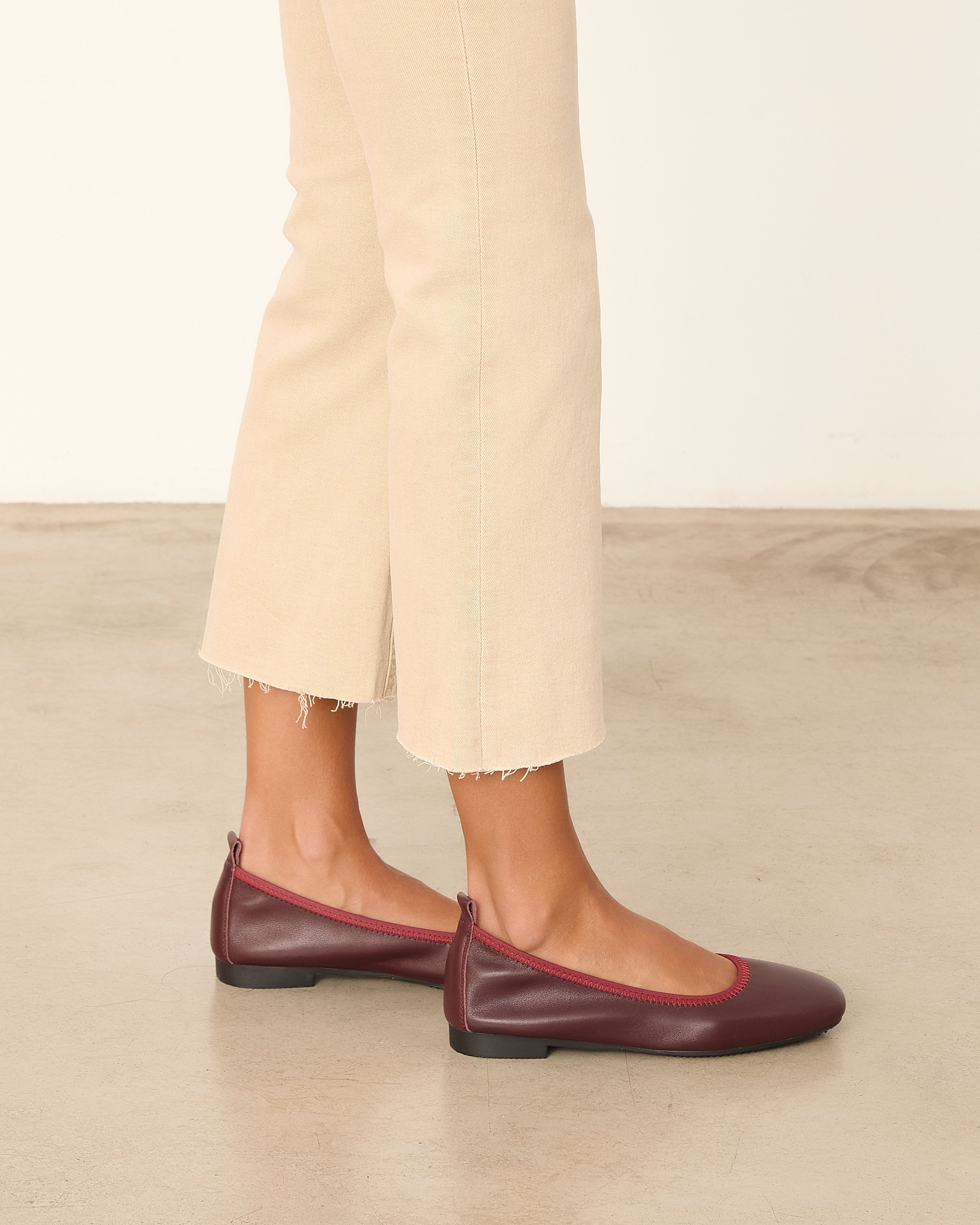 MIM Zapato Plano FINE BURDEOS
