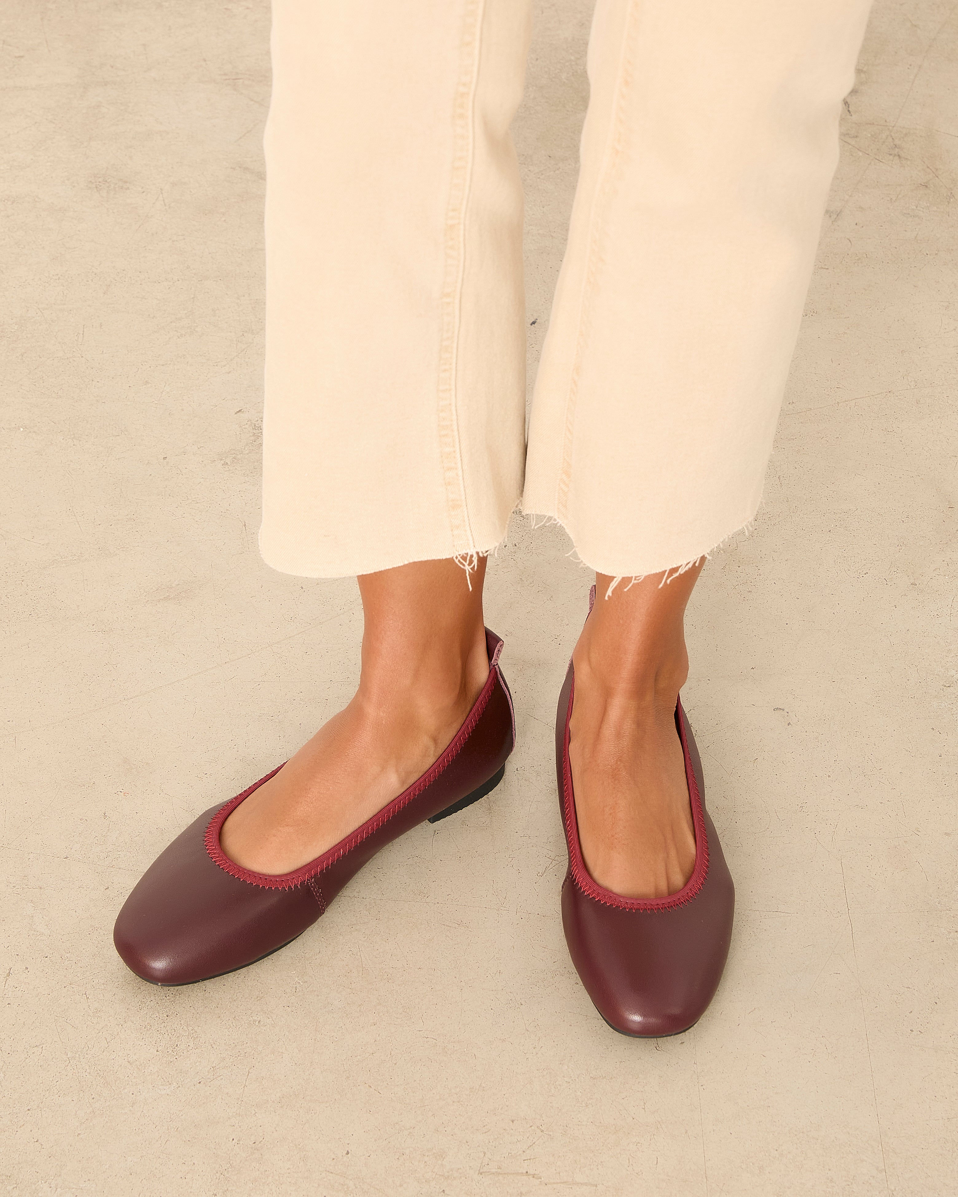 MIM Zapato Plano FINE BURDEOS