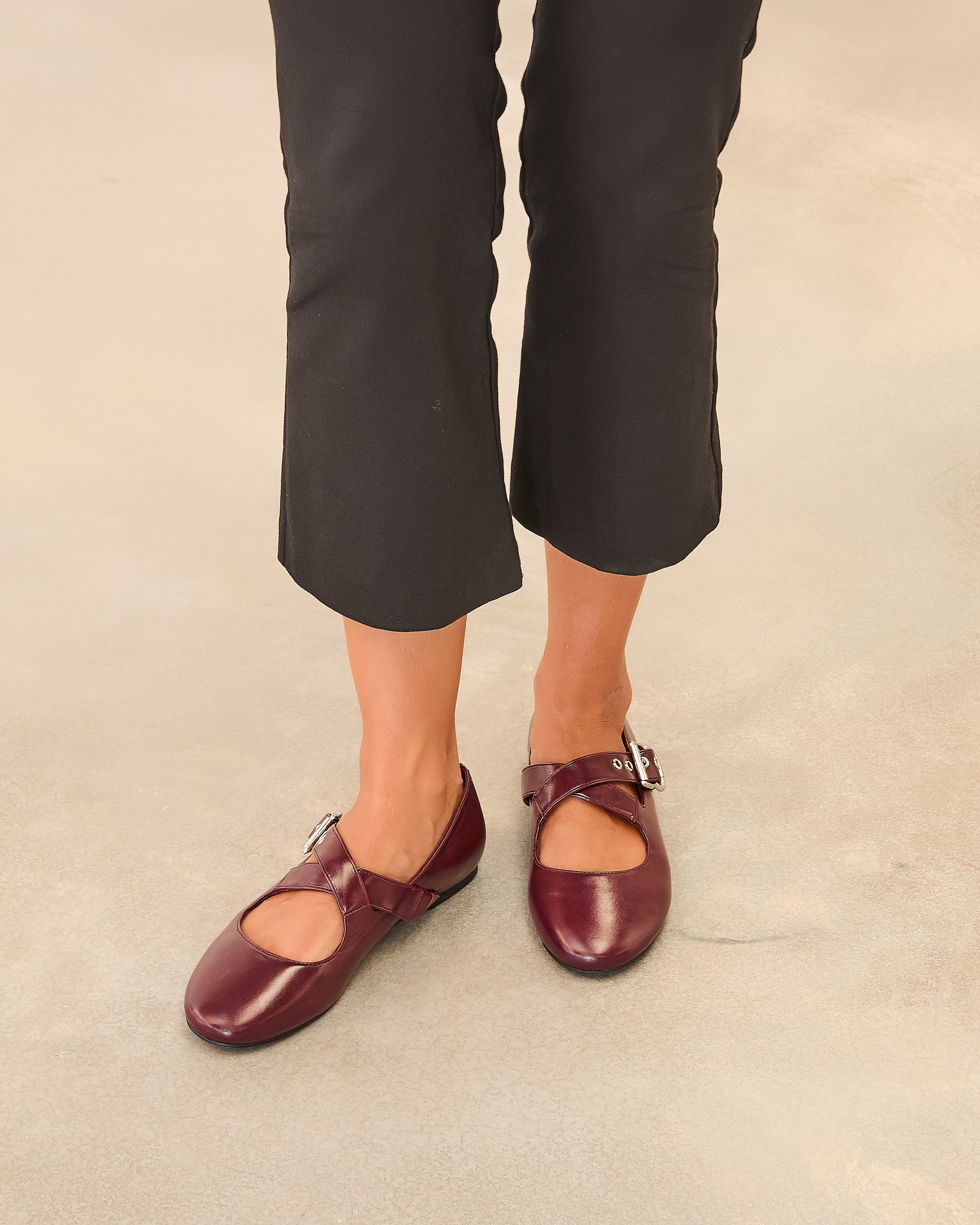 MIM Zapato Plano FLO BURDEOS