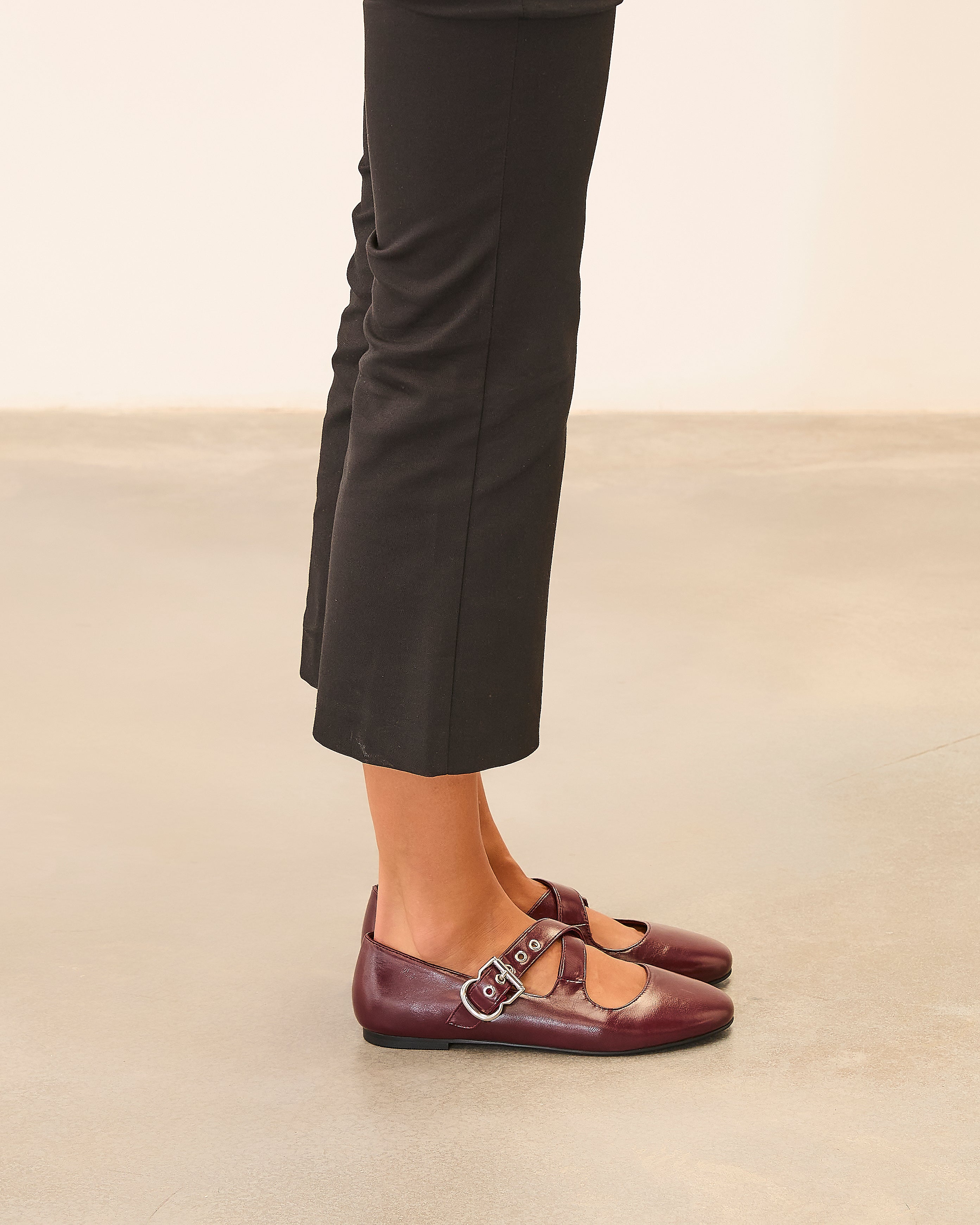 MIM Zapato Plano FLO BURDEOS