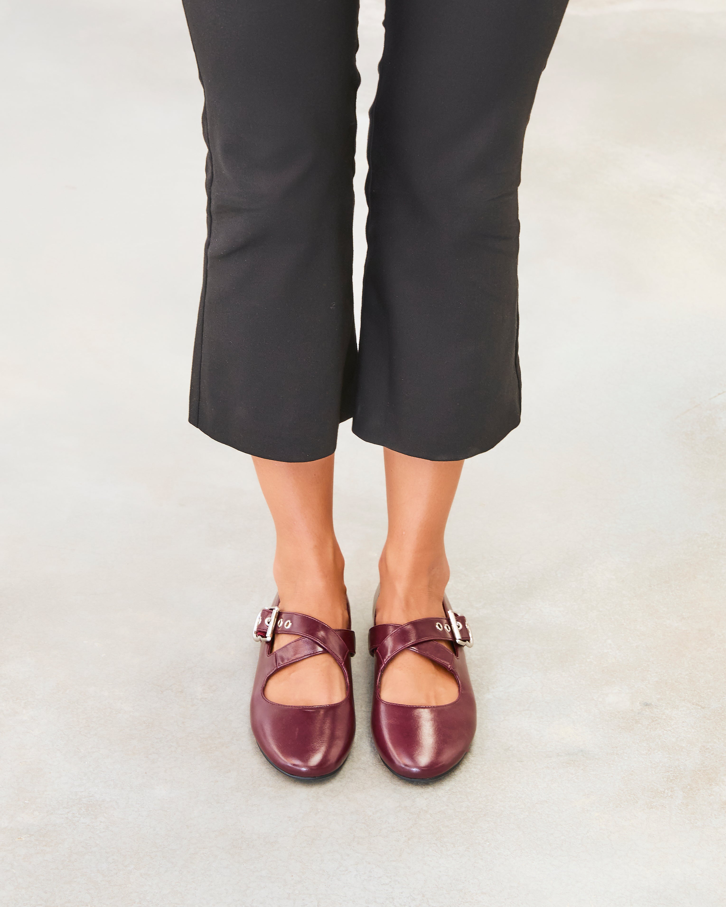 MIM Zapato Plano FLO BURDEOS