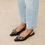 MIM Zapato plano MATT CHOCOLATE