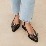 MIM Zapato plano MATT CHOCOLATE