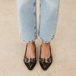 MIM Zapato plano MATT CHOCOLATE