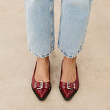 MIM Zapato plano MATT ROJO