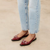 MIM Zapato plano MATT ROJO