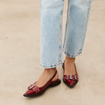 MIM Zapato plano MATT ROJO