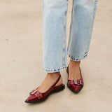 MIM Zapato plano MATT ROJO