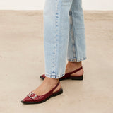 MIM Zapato plano MATT ROJO