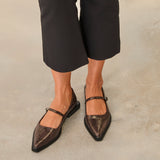 MIM Zapato Plano MAYFAIR CHOCOLATE SNAKE