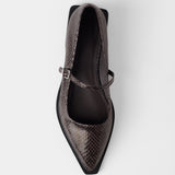 MIM Zapato Plano MAYFAIR CHOCOLATE SNAKE