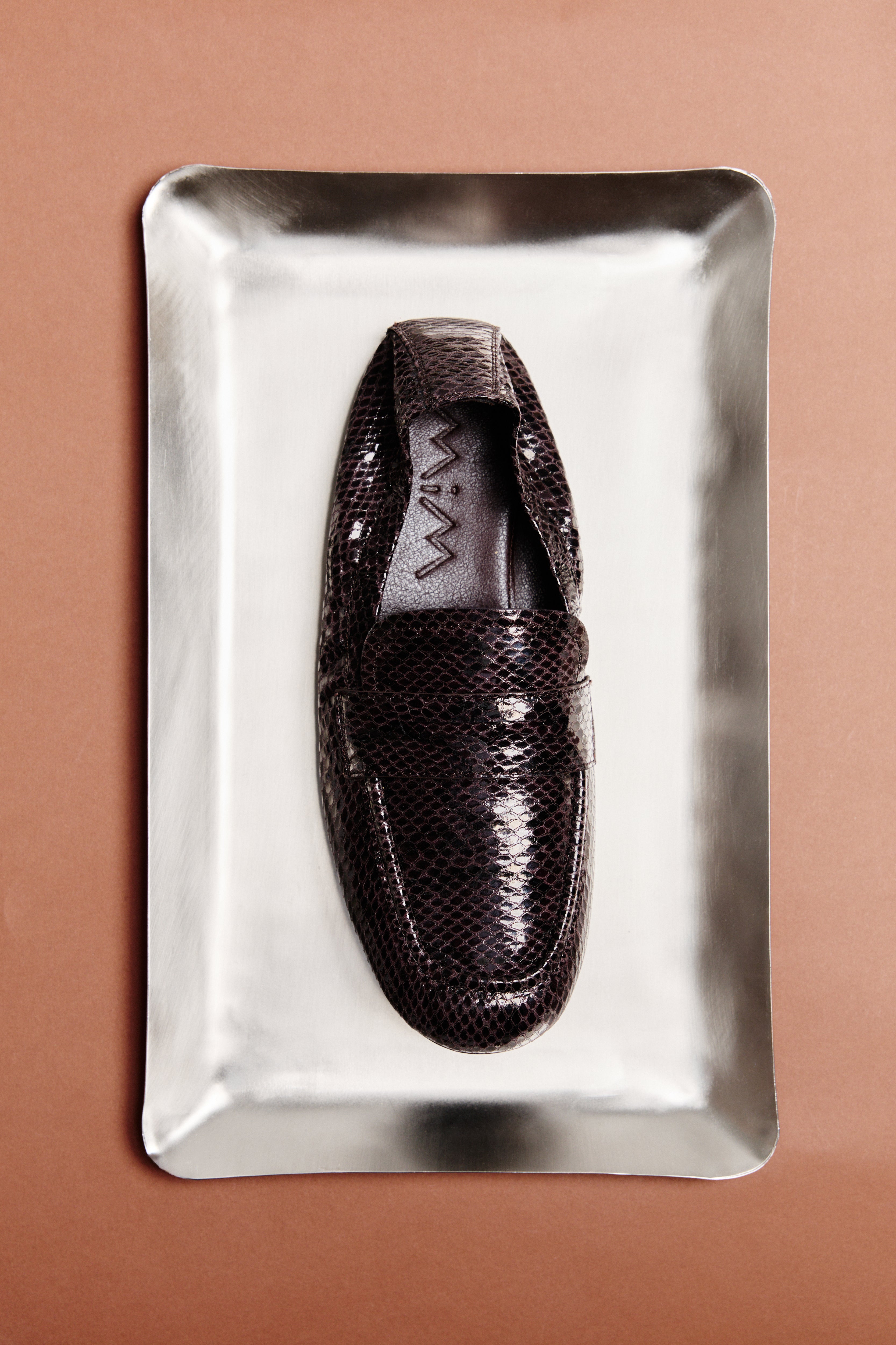 MIM Zapato Plano REYA CHOCOLATE SNAKE
